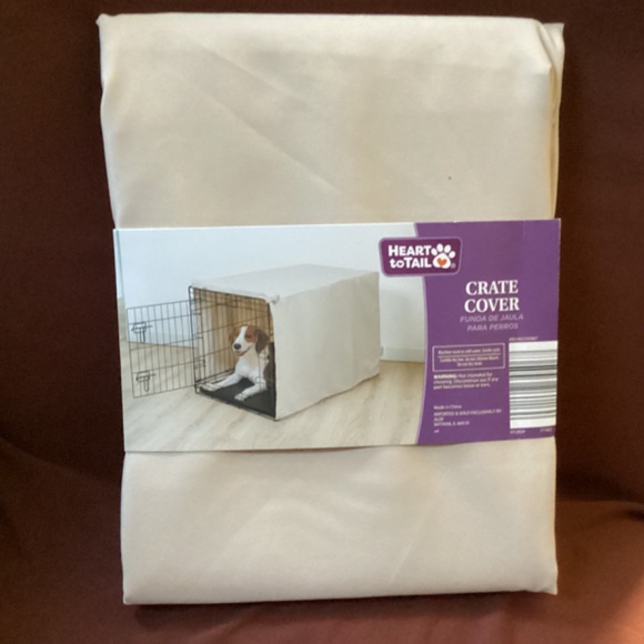 Heart To Tail Crate Cover Cream Color NEW - Picture 3 of 9